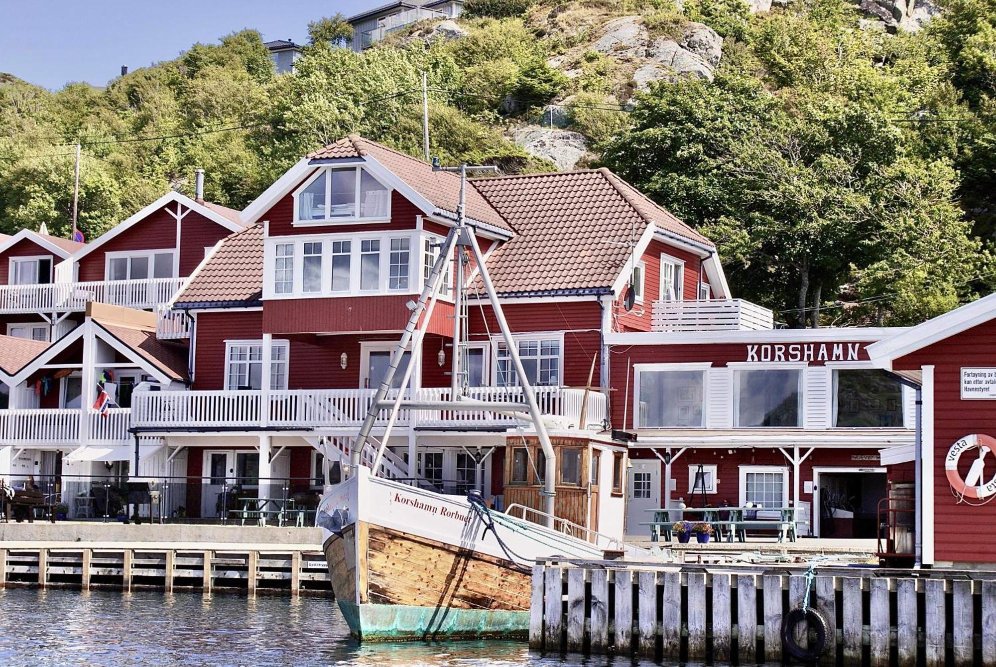 Ferienwohnung Korshamn Rorbuer Lyngdal Exterior foto
